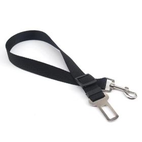 Retractable Dog Safety Belt Car Safety Belt For Pet Dog Supplies Car Safety Buckle (Color: BLACK)