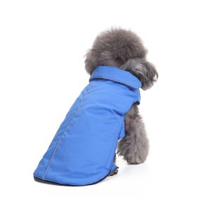 Reflective Dog Cotton Clothes Winter (Option: DZ154 Blue-XS)