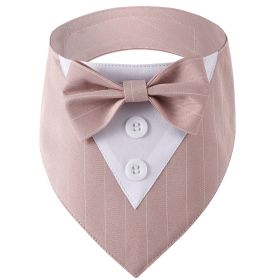 Pet Tie Banquet Suit Triangular Binder (Option: Striped Light Pink-S)