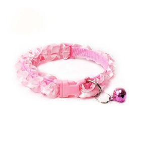 Cute Lace Sweet Pet Collar Necklace Dog Cat Collar With Bell (Option: 01 Style)